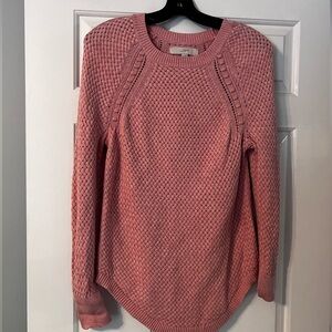 LOFT Dusty Rose Crewneck Sweater